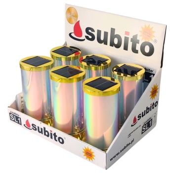 Znicz solarny Subito S089 - Opal złoty (biały ciepły)
